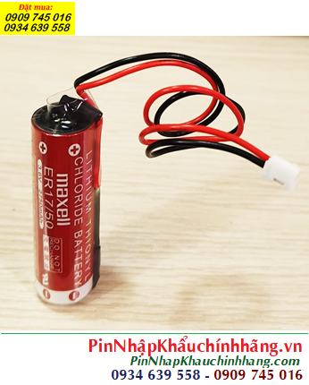 Maxell ER17/50 (Zắc trắng), Pin Maxell ER17/50 lithium 3.6v size A 2750mAh, Xuất xứ NHẬT 